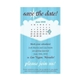 Wedding - Blue Stripes VEGAS - Budget Square Corner Cut Magnets