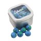 window tin with chocolate globes