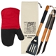 Wood BBQ Set with Mitt - Thank You