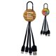 Wood Grain Clip 3 in 1 Charging Cable