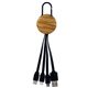 Wood Grain Clip 3 in 1 Charging Cable