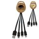 Wood Vivid 3- in -1 Charging Cable