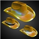 Yellow Iridescent Light Up Cowboy Hat
