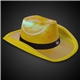 Yellow Iridescent Light Up Cowboy Hat