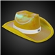 Yellow Iridescent Light Up Cowboy Hat