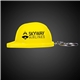 Yellow Plastic Construction Hat Bottle Opener Key Chains
