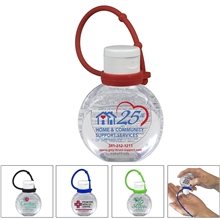1 oz Hand Sanitizer Antibacterial Gel With Adjustable Silicone Carry Strap