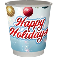 10 oz Holiday Full Color Insulated Paper Cup