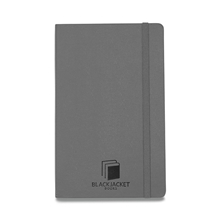 aerial view a slate grey moleskine(r) hard cover ruled large notebook, image 1 of 3