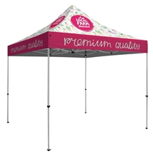 aerial view a white 10 deluxe tent kit (full - bleed dye sublimation), image 1 of 13