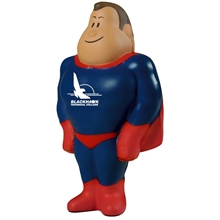 aerial view a blue/red super hero squeezies stress reliever, image 1 of 5