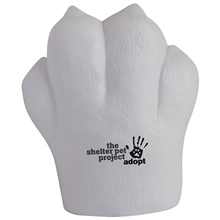 aerial view a white/black paw stress reliever, image 1 of 5