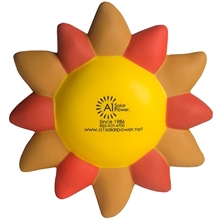 aerial view a orange/red/brown sun stress reliever, image 1 of 3