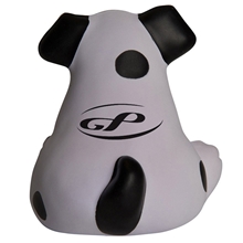 aerial view a white/black fat dog stress reliever, image 1 of 7