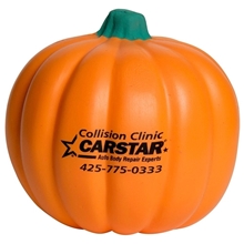 aerial view a orange/green pumpkin stress reliever, image 1 of 5