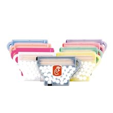 a assorted mug - shaped mints and toothpicks