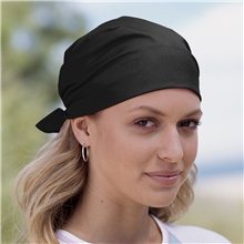 aerial view a black big accessories solid bandana, image 1 of 2
