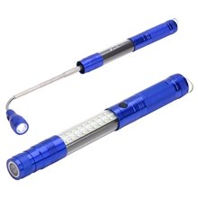 aerial view a blue premium telescoping led work light, image 1 of 2
