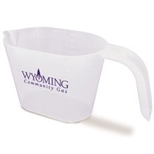 aerial view a translucent cooks choice two - cup measuring cup, image 1 of 2
