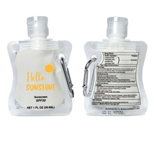 aerial view a clear collapsible sunscreen 1 oz, image 1 of 2