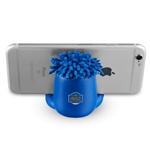 aerial view a blue moptoppers(tm) eye - popping phone stand - stress toy, image 1 of 4