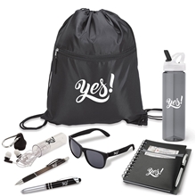 aerial view a black seven - piece sports yes kit, image 1 of 8