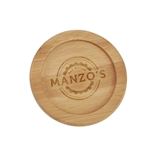 aerial view a natural bamboo natural bamboo coaster, image 1 of 3