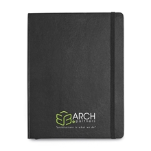 aerial view a black moleskine(r) hard cover ruled x - large notebook, image 1 of 4
