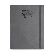 aerial view a slate grey moleskine(r) hard cover ruled x - large notebook, image 1 of 4