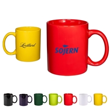 11 oz Basic C Handle Ceramic Mug - Colors