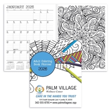 aerial view a group of adult coloring book planner, image 1 of 22