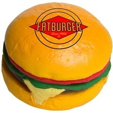aerial view a yellow burger stress reliever, image 1 of 5