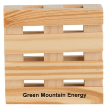aerial view a wooden wooden pallet coaster, image 1 of 4