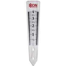 aerial view a clear-white 4 magnifying rain gauge, image 1 of 4