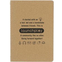 aerial view a natural recycled pocket memo notebook, image 1 of 5