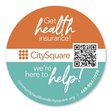 aerial view a white circle 3 diameter magnet, image 1 of 2