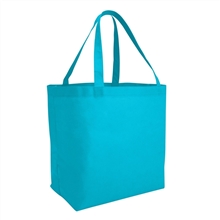 a aqua reusable and hand - washable big value tote