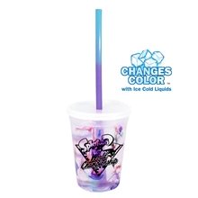 12 oz Rainbow Confetti Mood Cup / Straw / Lid Set