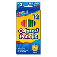 12 Pack Colored Pencils 7 Pre - Sharpened Case of 144 Sets