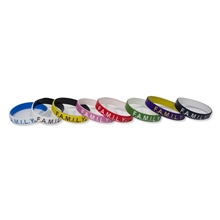1/2 Rush Laser Debossed Silicone Wristbands 2 Ply