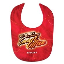 aerial view a white premium poly cotton bibs, image 1 of 3