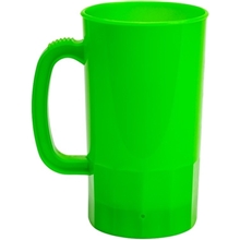 a neon green 32 oz single wall stein