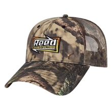 aerial view a mossy oak® break-up country® full camo trucker mesh back cap, image 1 of 3