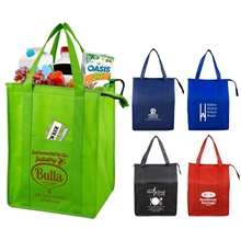 12W x 16H x 10Gusset - SUPER COOLER Large Insulated Cooler Zipper Tote Bag