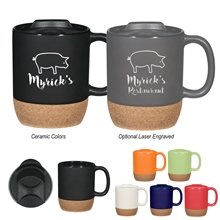 14 oz Botttom Cork Base Ceramic Mug