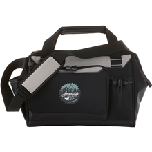 aerial view a black built2work 14 molded base tool bag, image 1 of 6