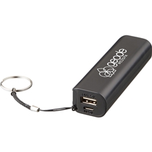 aerial view a black span 1200 mah power bank, image 1 of 5