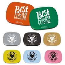 aerial view a group of 1 oz hinged tin candy mints, image 1 of 2