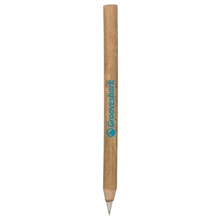 aerial view a light wood eco - friendly bamboo pen made from sustainable wood, image 1 of 5