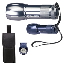 aerial view a group of mini aluminum led flashlight, image 1 of 2